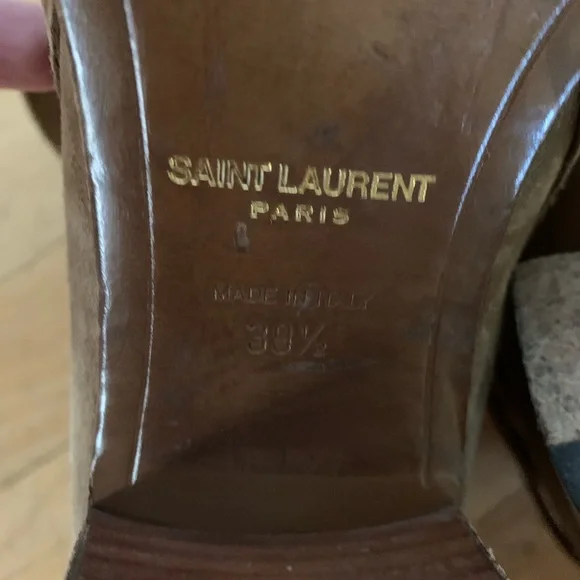 Tan suede saint Laurent boots - Picture 5 of 5